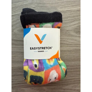 Women's Viasox Multicolor Dog Print EasyStretch Socks One Size